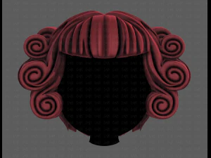 3d hair style for girl v86 3D Model