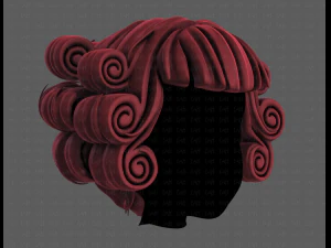 3d hair style for girl v86 3D Model