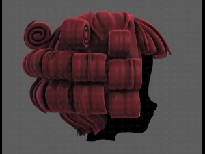 3d hair style for girl v86 3D Model