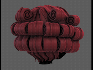 3d hair style for girl v86 3D-Modell