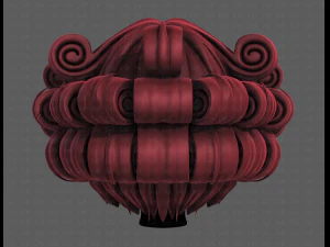 3d hair style for girl v86 3D Model