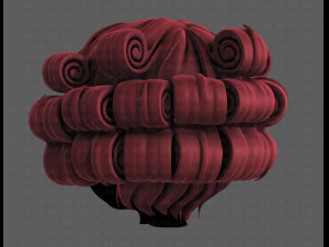 3d hair style for girl v86 3D Model