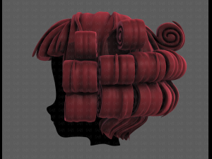 3d hair style for girl v86 3D-Modell