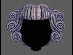 3d hair style for girl v86 3D Model