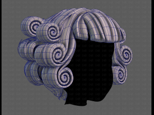 3d hair style for girl v86 3D-Modell