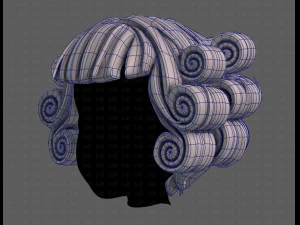 3d hair style for girl v86 3D Model