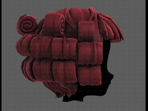 3d hair style for girl v86 3D Model