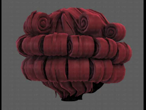 3d hair style for girl v86 3D Model
