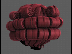 3d hair style for girl v86 3D Model