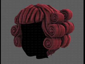 3d hair style for girl v86 3D Model