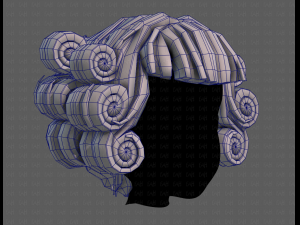 3d hair style for girl v86 3D-Modell