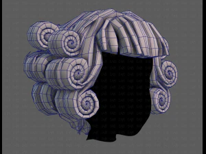 3d hair style for girl v86 3D Model