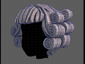 3d hair style for girl v86 3D Model