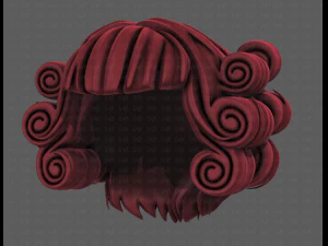 3d hair style for girl v86 3D Model