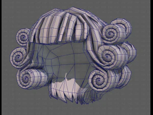 3d hair style for girl v86 3D Model