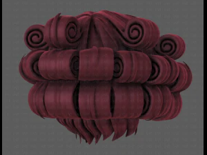 3d hair style for girl v86 3D Model