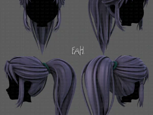 Estilo de cabelo 3D para menina v87 Modelo 3D