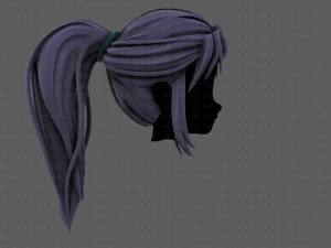 3d hair style for girl v87 3D Model