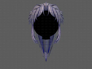 3d hair style for girl v87 3D Model