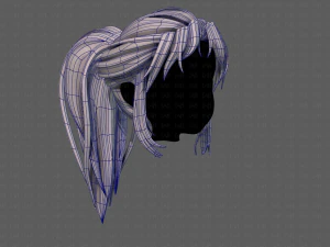 3d hair style for girl v87 3D Model