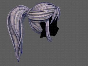 3d hair style for girl v87 Model 3D