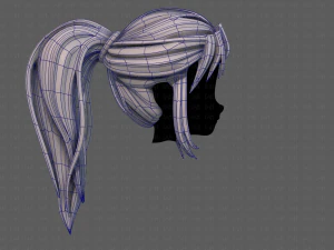 3d hair style for girl v87 3D Model