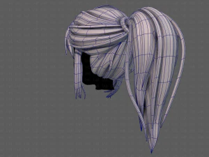 3d hair style for girl v87 3D Model