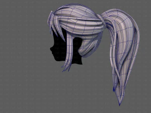 3d hair style for girl v87 3D Model