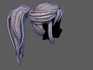 3d hair style for girl v87 3D Model
