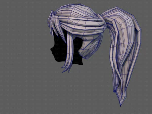 3d hair style for girl v87 3D Model