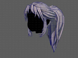 3d hair style for girl v87 3D Model