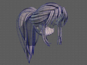 3d hair style for girl v87 3D Model