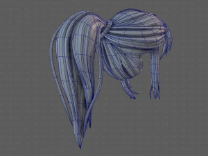 3d hair style for girl v87 3D Model