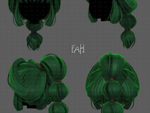 Acconciatura 3d per ragazza v88 Modello 3D