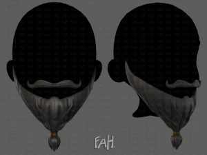 jenggot v02 Model 3D