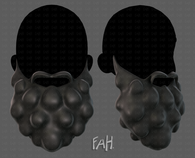 beard v03 3D 模型 .c4d .max .obj .3ds .fbx .stl .blend 