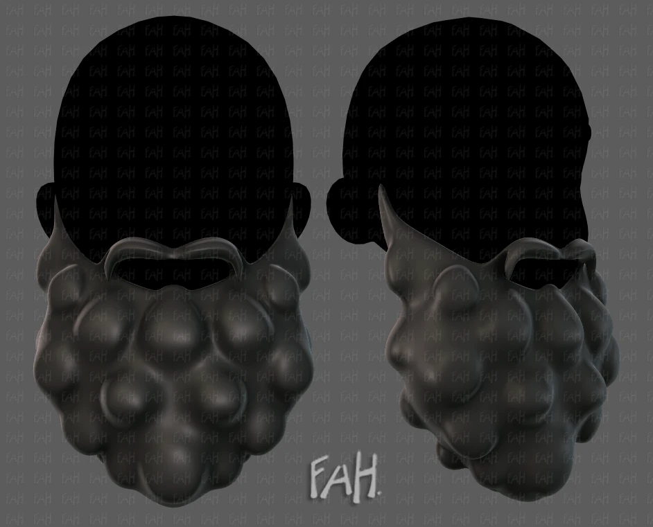 beard v03 3D Model .c4d .max .obj .3ds .fbx .stl .blend 