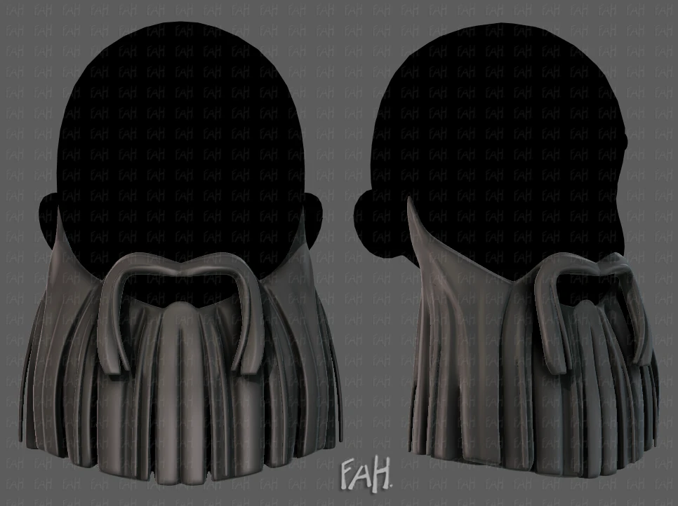 beard v04 3D Model .c4d .max .obj .3ds .fbx .stl .blend 