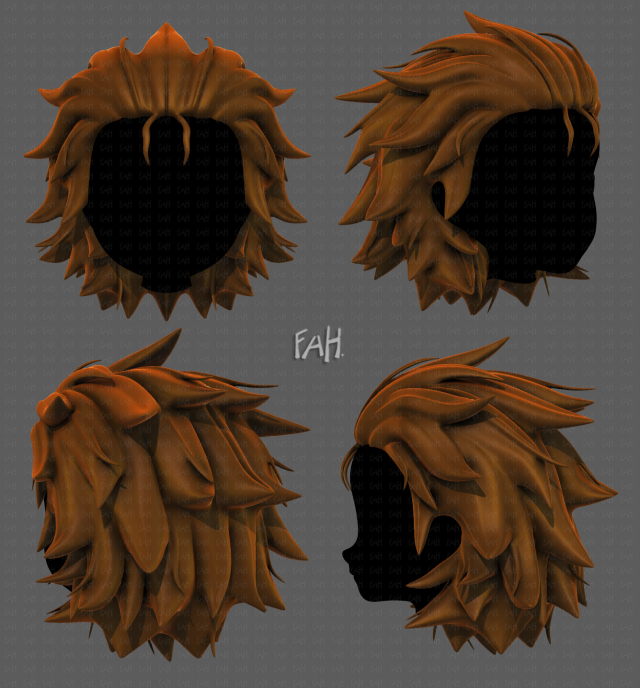 3d hair style for girl v89 Modèle 3D .c4d .max .obj .3ds .fbx .stl .blend 