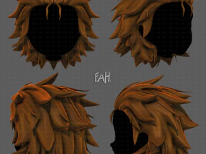 Acconciatura 3d per ragazza v89 Modello 3D