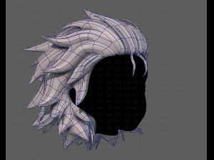 3d hair style for girl v89 3D Model