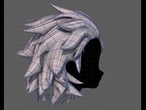 3d hair style for girl v89 3D Model