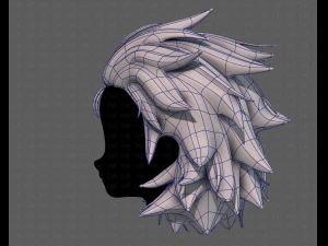 3d hair style for girl v89 3D Model