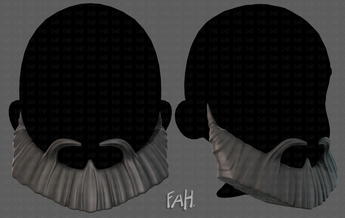 beard v06 3D Model .c4d .max .obj .3ds .fbx .stl .blend 