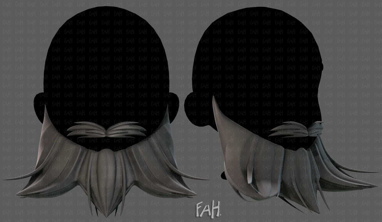 beard v07 3D Model .c4d .max .obj .3ds .fbx .stl .blend 