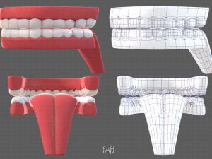 teeth cartoon 3D Model