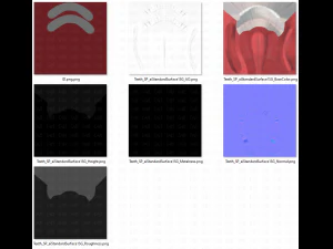 cartone animato di denti Modello 3D