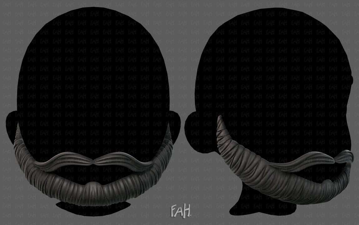 beard v10 3D Model .c4d .max .obj .3ds .fbx .stl .blend 