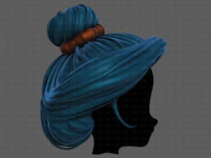 3d hair style for girl v90 3Dモデル