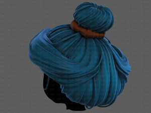3d hair style for girl v90 3D Model